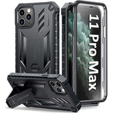 FNTCASE iPhone 11 Pro-Max Hülle: Robuste, stoßfeste Schutzhülle mit Ständer